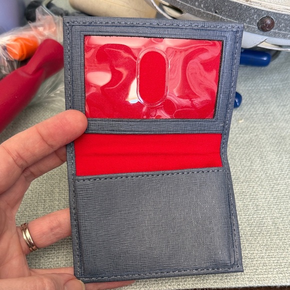 Dooney & Bourke Leather Card & Key Holder with Gold Logo - Picture 2 of 4